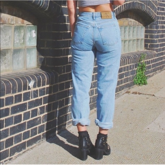 Vintage Calvin Klein Jeans Easy Fit Jean Enzyme Wash Mom Jeans Sz 6 - Picture 1 of 9